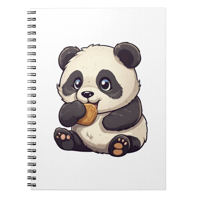Tecknad panda illustration anteckningsbok (Framsidan)