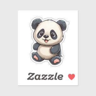 Tecknad panda illustration klistermärken