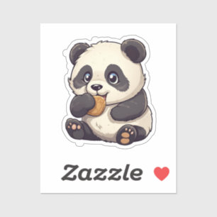Tecknad panda illustration klistermärken