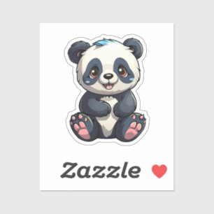 Tecknad panda illustration klistermärken