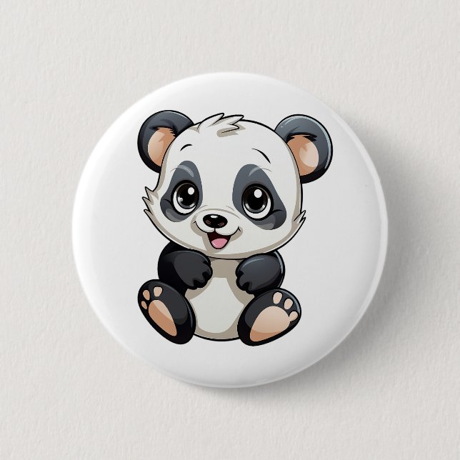Tecknad panda illustration knapp (Framsida)