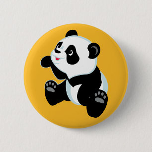 tecknad panda knapp