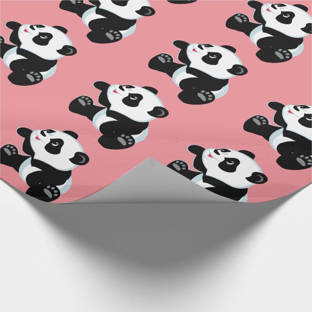 tecknad panda presentpapper (Hörn)
