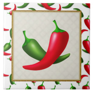 Tecknad Paprika, roligt, köksbricka Kakelplatta