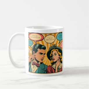 Tecknad par lustigt ADD Kaffemugg
