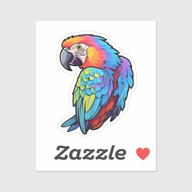 Tecknad parrot klistermärken (Ark)