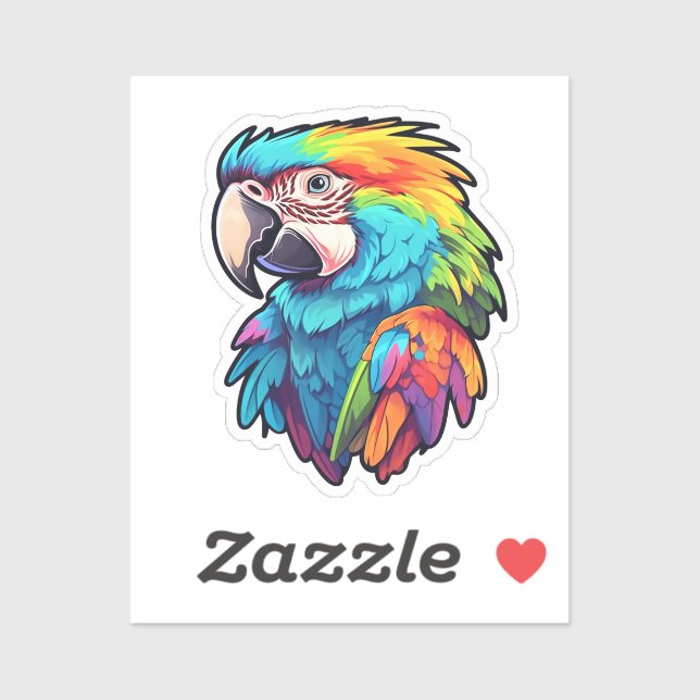 Tecknad parrot klistermärken (Ark)