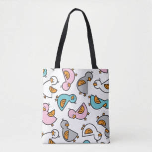 Tecknad Pastel Cute Baby Ankor Ducklings Whimsical Tygkasse
