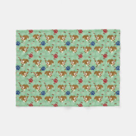 Tecknad Pembroke Welsh Corgi Fleecefilt