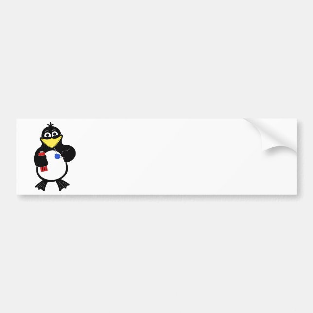 Tecknad penguin bildekal (Framsidan)
