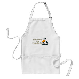 Tecknad Penguin Förkläde