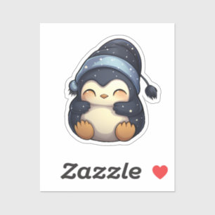 Tecknad penguin klistermärken