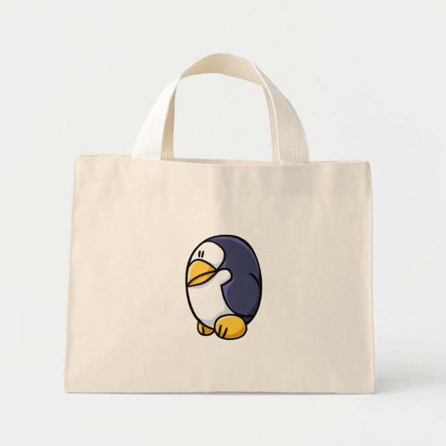 Tecknad Penguin Mini Tygkasse (Framsidan)