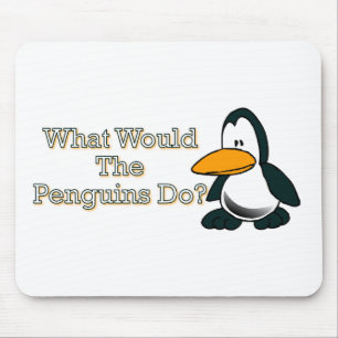 Tecknad Penguin Musmatta