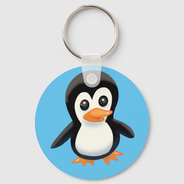 Tecknad Penguin-nyckelkedja Nyckelring (Framsida)