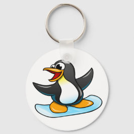 Tecknad Penguin Nyckelring