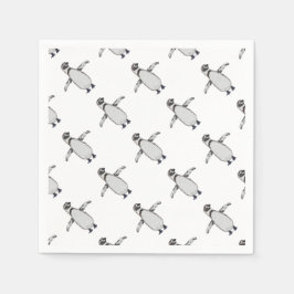 Tecknad Penguin Pappersservett