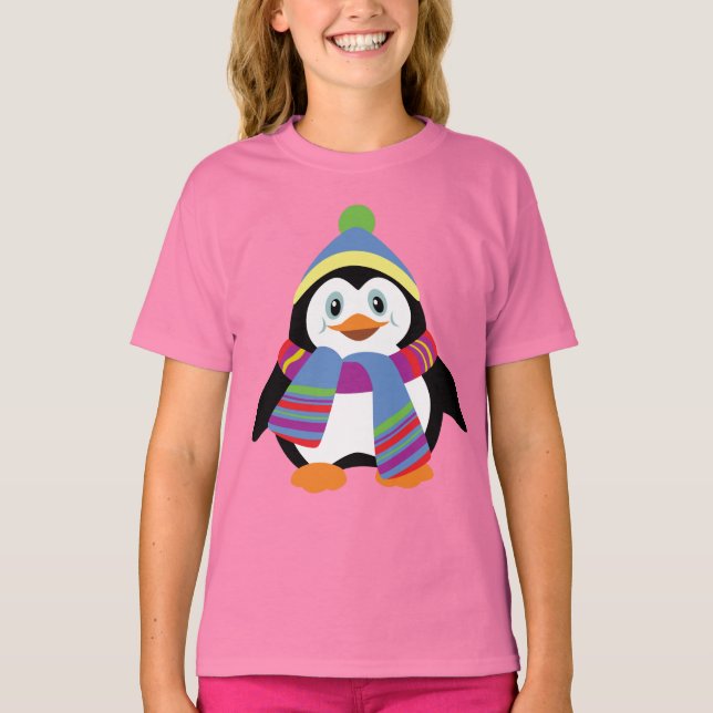 tecknad penguin t shirt (Framsida)