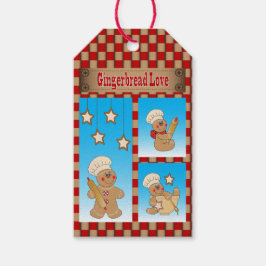 Tecknad Pepparkaksgubbes Bakers Presentetikett