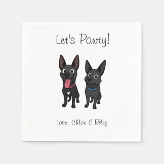 Tecknad Pet cocktail napkin Pappersservett