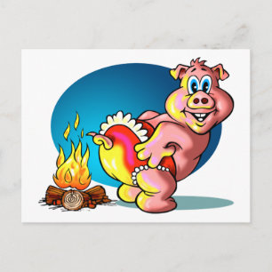 Tecknad Piglet Vykort