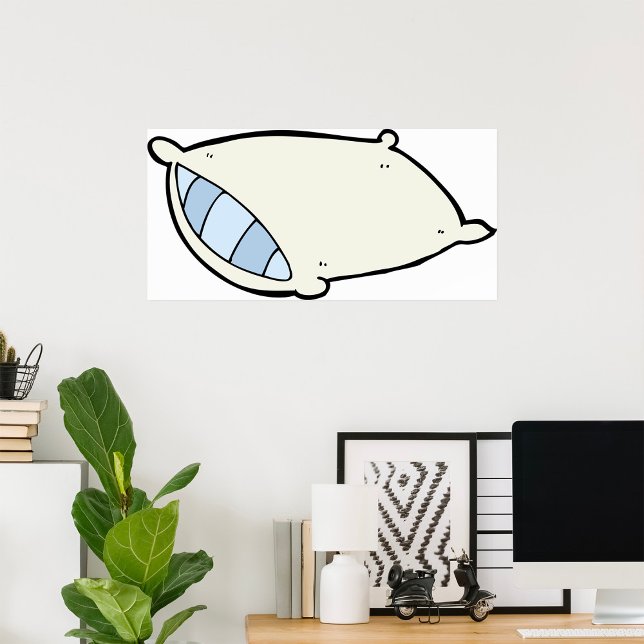 Tecknad Pillow med Giant Poster (Skapare uppladdad)