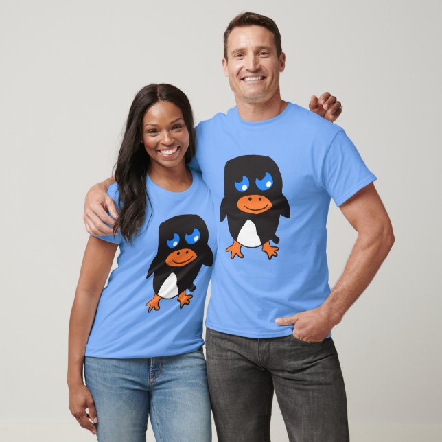 Tecknad pingvin t shirt (Unisex)