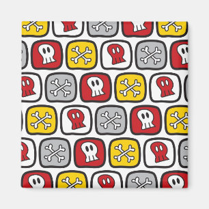 Tecknad Pirat/Skeleton Döskallars & Bones Roligt B Magnet