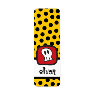 Tecknad Pirat Skull & Bone Barn Halloween fest Returadress Etikett