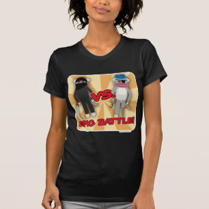 Tecknad Pirater Vs. Ninja Monkey Tee Shirt