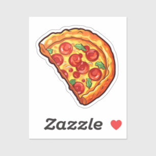 Tecknad pizza klistermärken