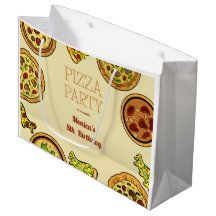 Tecknad pizza party födelsedag