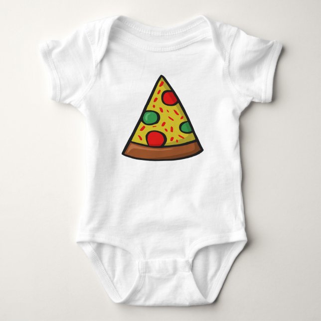 Tecknad Pizza T Shirt (Framsida)