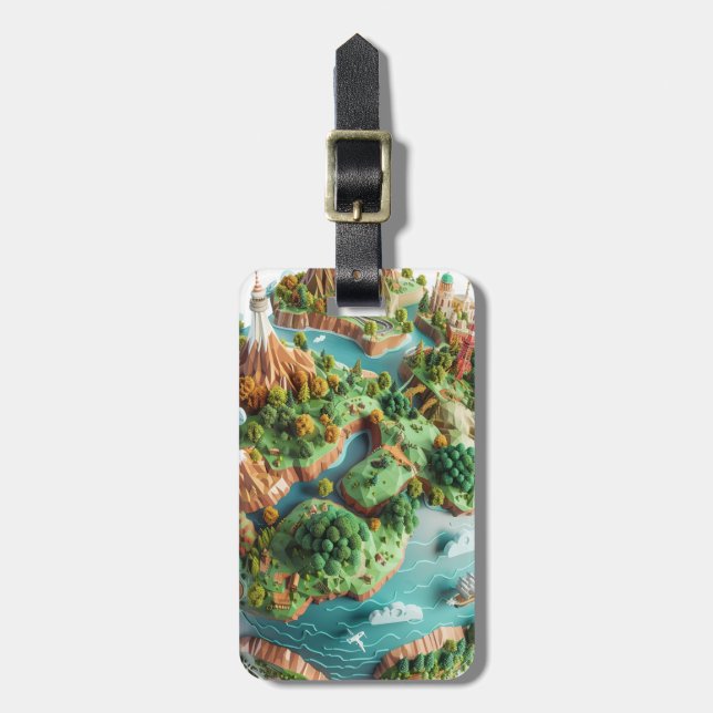 Tecknad Planet Bagagebricka (Vertikal Framsida)