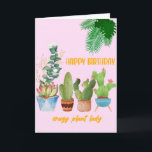 Tecknad Plant Birthday Card Kort<br><div class="desc">Tecknad Plant Birthday-hälsningskort för Plant älskare i ditt liv. Det här söta hälsningskortet är ett perfekt sätt att önska Grattis på födelsedagen till en vän,  medarbetare,  familjemedlem eller en speciell person.</div>
