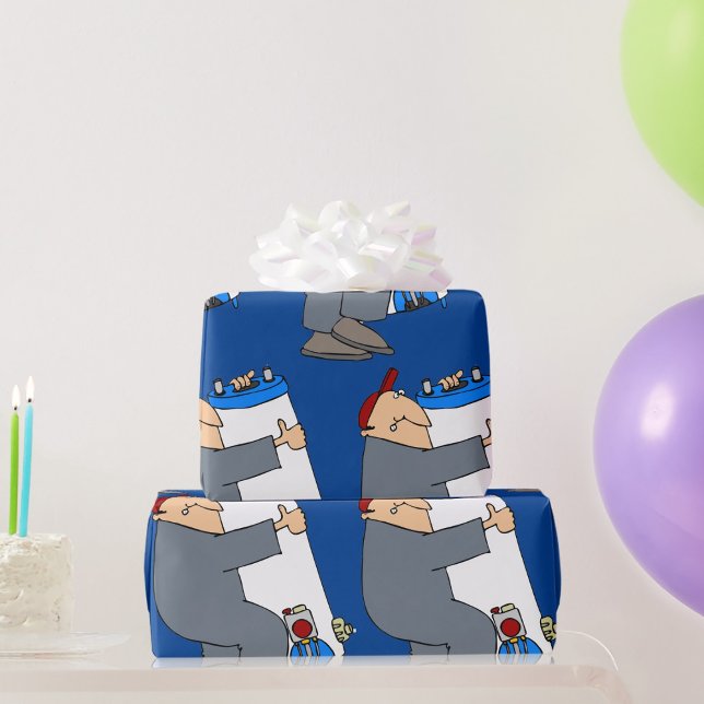 Tecknad Plumber Presentpapper (Skapare uppladdad)