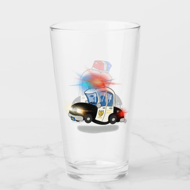 Tecknad Polis Cars Glaskopp (Framsida)