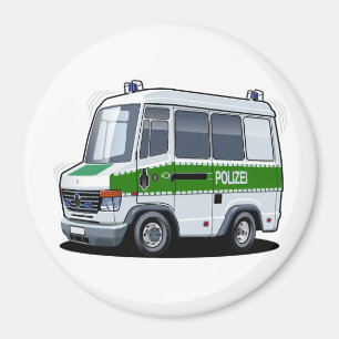 Tecknad polisbil magnet