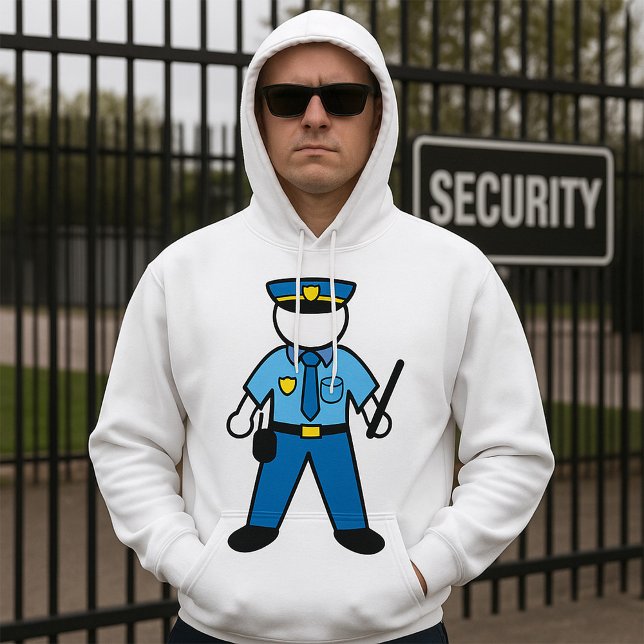 Tecknad Polischef Roligt Tillsatta lagar Hoodie (Skapare uppladdad)