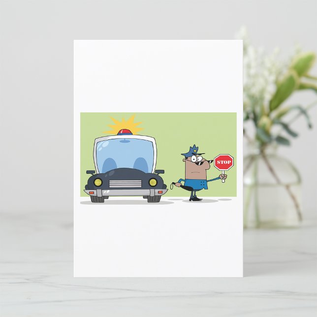 Tecknad polisman inbjudningar (Skapare uppladdad)