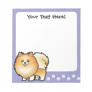 Tecknad Pomeranian Anteckningsblock