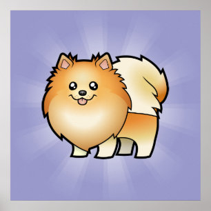 Tecknad Pomeranian Poster