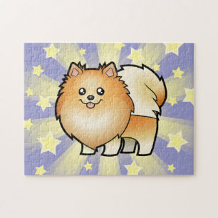 Tecknad Pomeranian Pussel