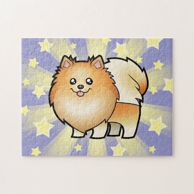 Tecknad Pomeranian Pussel (Horisontell)