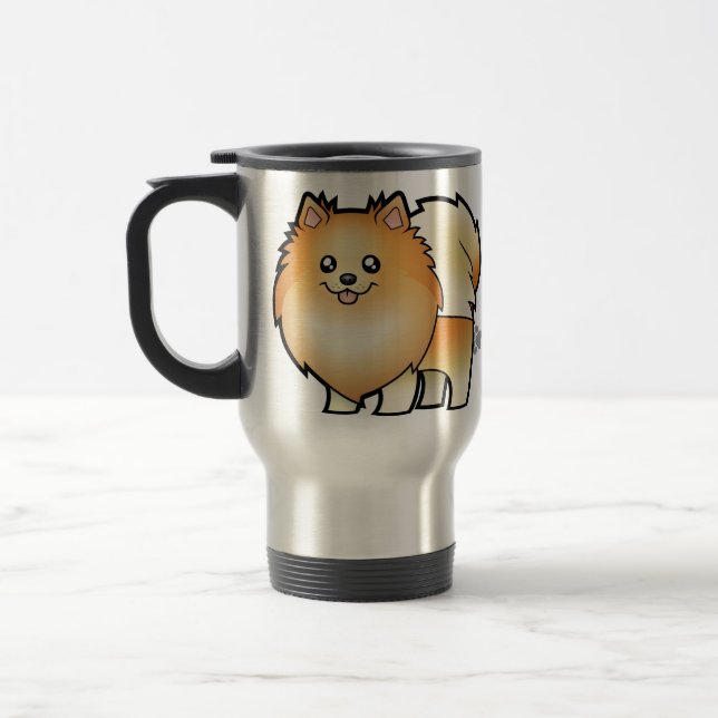 Tecknad Pomeranian Resemugg (Vänster)