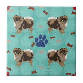 Tecknad Pommern Kakelplatta