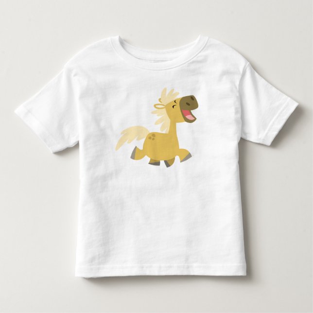 Tecknad Pony-barn T-shirt (Framsida)