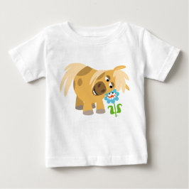 Tecknad Pony och Flower Baby T-shirt