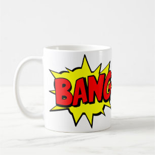 Tecknad Pop Art Gult Red BANG-Noveltyn är praktisk Kaffemugg