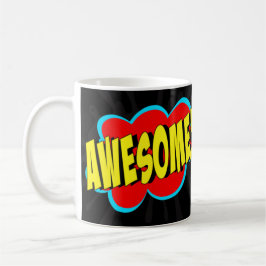 Tecknad Pop Art Red Gult FANTASTISK Novelty Funny Kaffemugg